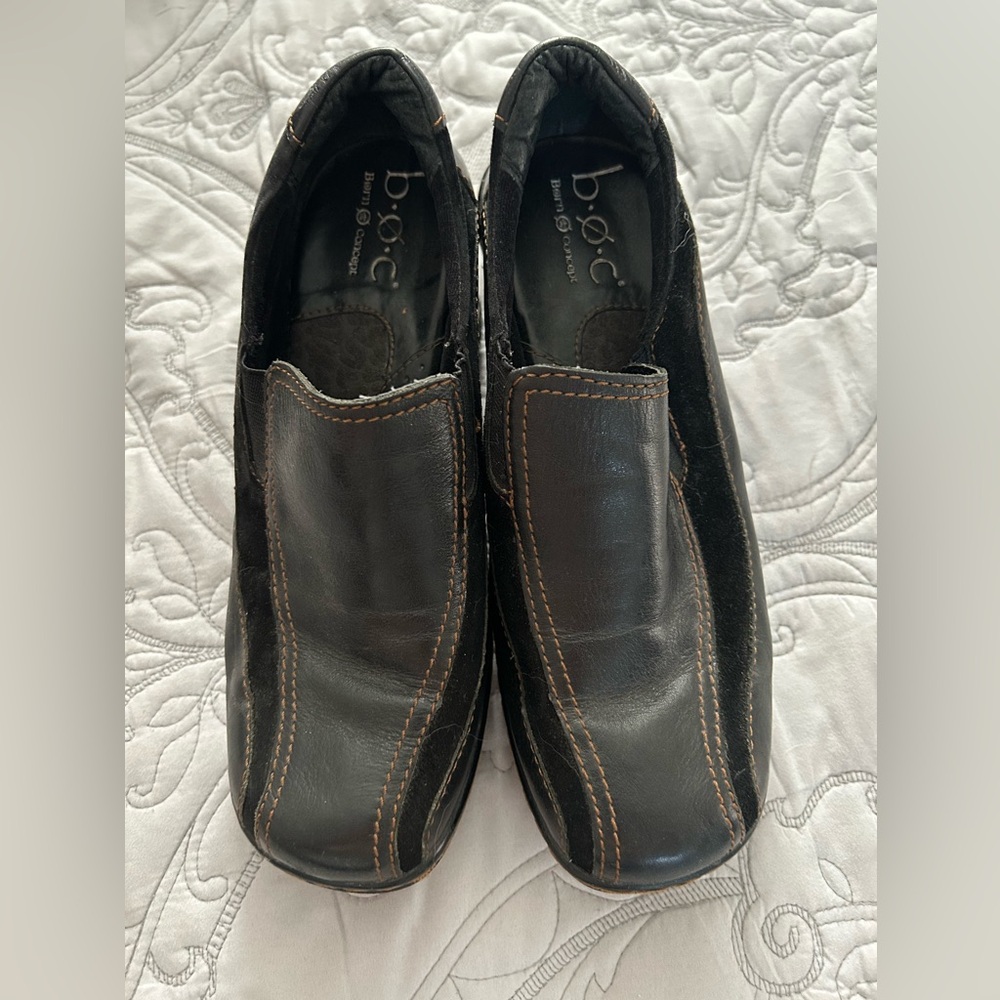 b.o.c. Womens Black Slip-On Shoes size 8
